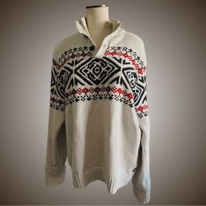 VINTAGE RALPH LAUREN Chaps Men’s Large Quarter Button Winter Knit Sweater